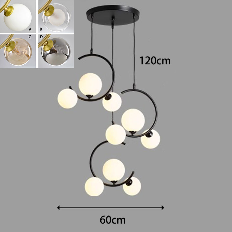 Suspension LED Moderne – Lampe Design en Verre et Acryl pour Salon et Salle à Manger