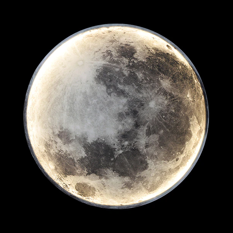 Lampe Murale LED Lune avec Contrôle par Application - 3 Modes de Couleur et Fonction de Dimmabilité