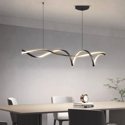 Suspension LED Moderne Noire – Élégance Minimaliste pour Intérieur Contemporain