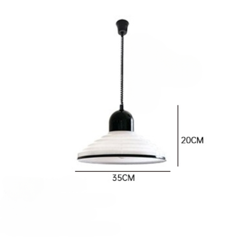 Suspension French Cream Wind Glass - Lampe en Verre Crème au Design Élégant
