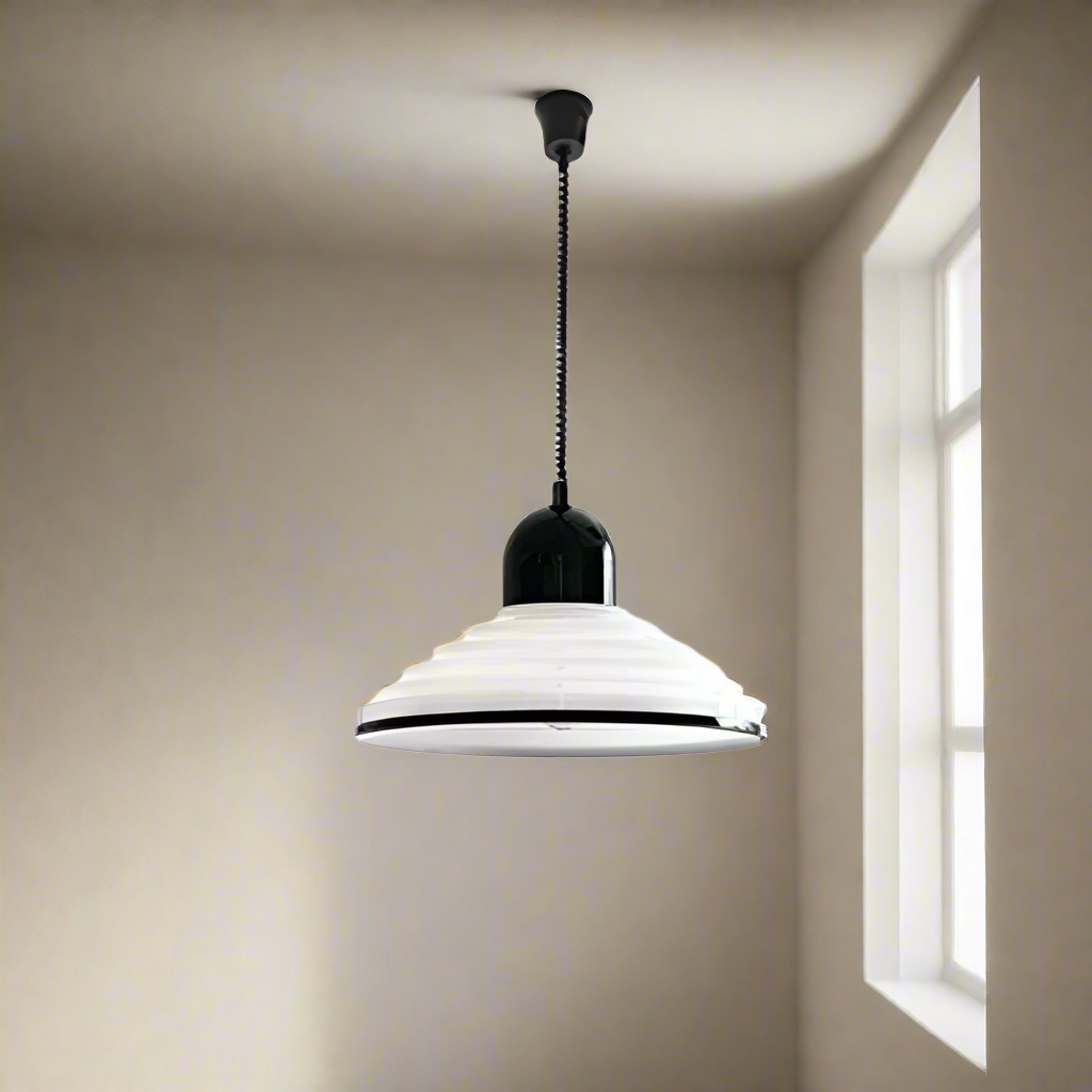 Suspension French Cream Wind Glass - Lampe en Verre Crème au Design Élégant