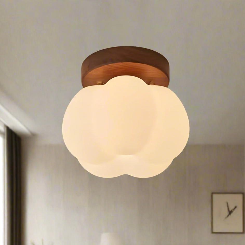 Lampe Plafonnier Pumpkin – Design Unique en Forme de Citrouille, Eclairage LED