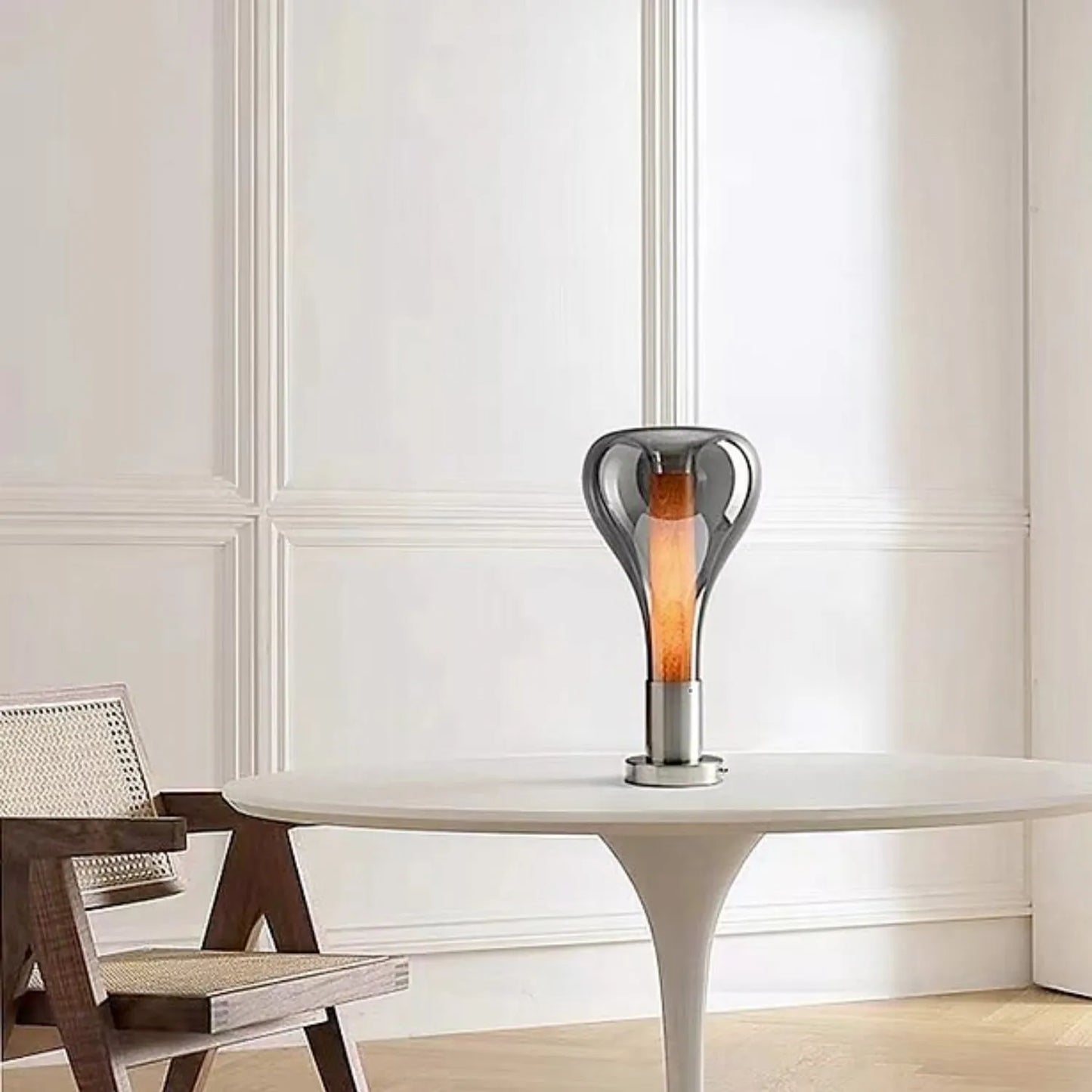 Lampe de Table Art Lava en Verre – Éclairage LED Dynamique et Apaisant