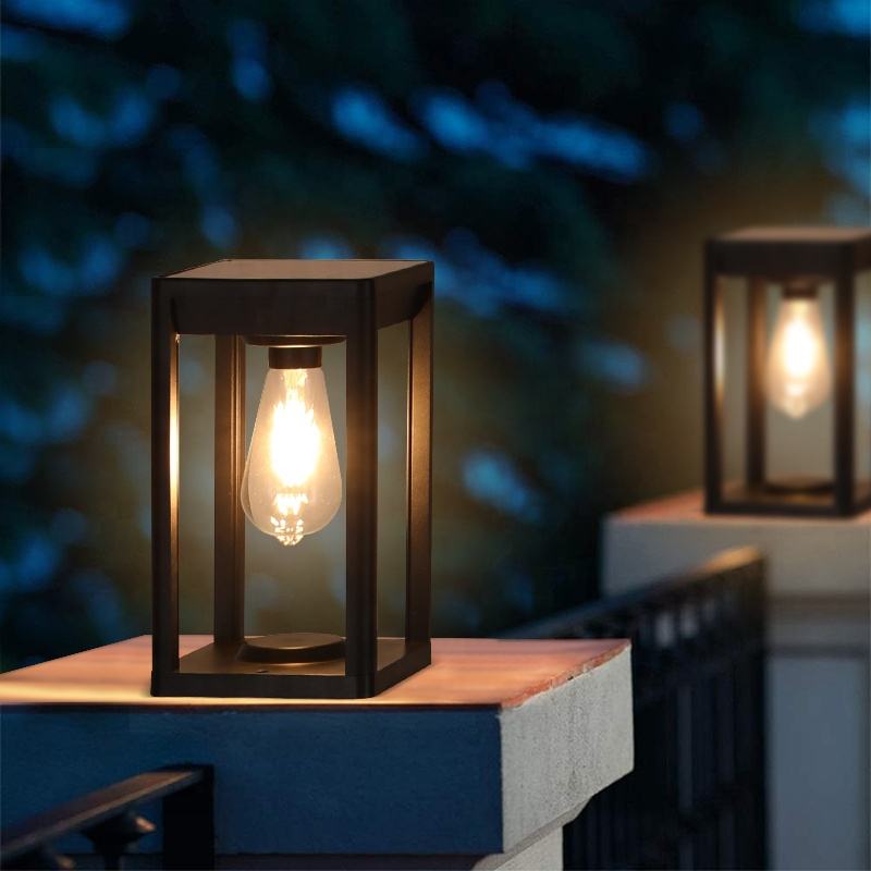 Lampe Solaire Pillar – Lampe Extérieure LED avec Détecteur de Mouvement