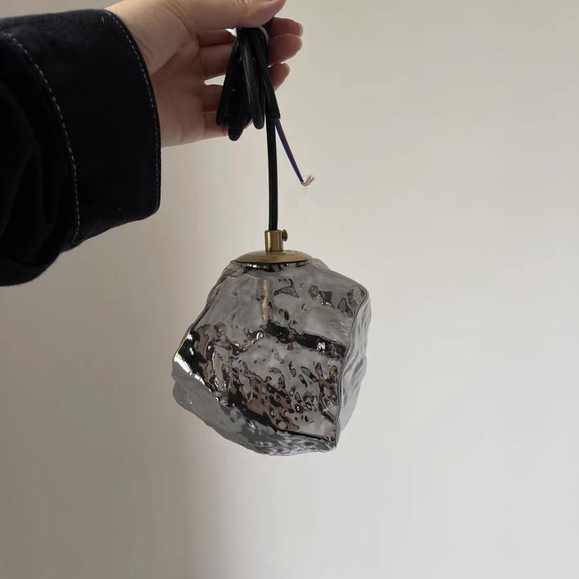 Suspension Lava Glass en Cuivre et Verre – Éclairage LED Moderne