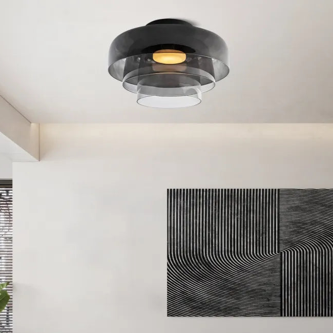 Plafonnier en Verre Design Médiéval Nordique – Éclairage Élégant et Chauffant pour Salon, Chambre ou Salle à Manger
