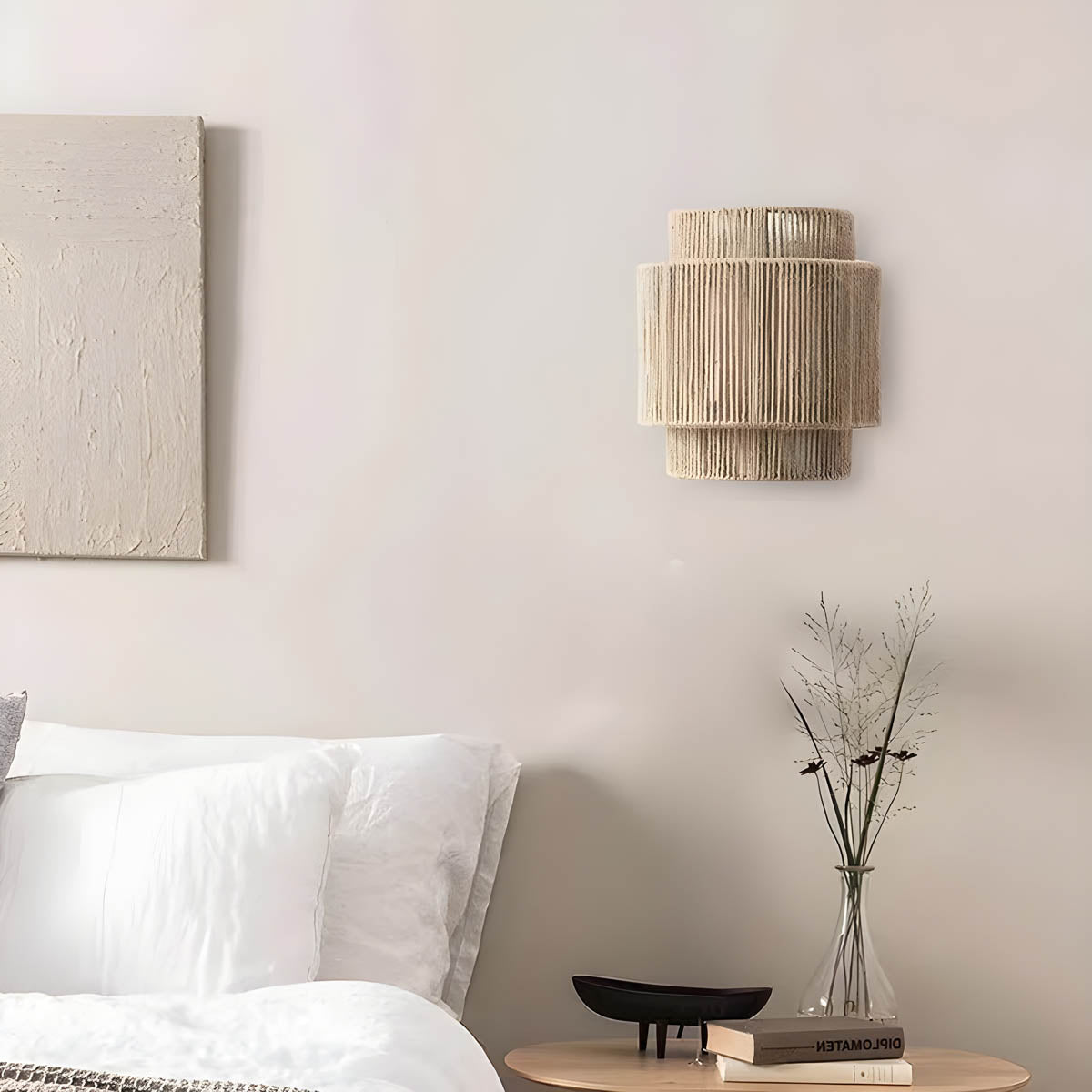 Applique Murale Élégante en Corde Naturelle – Design Organique et Accueillant