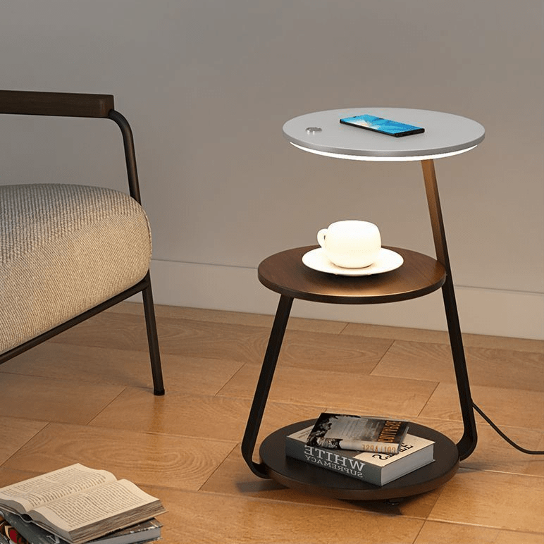 Table d'Appoint Idéale – Design Élégant et Fonctionnel avec Double Plateau pour Plus de Rangement