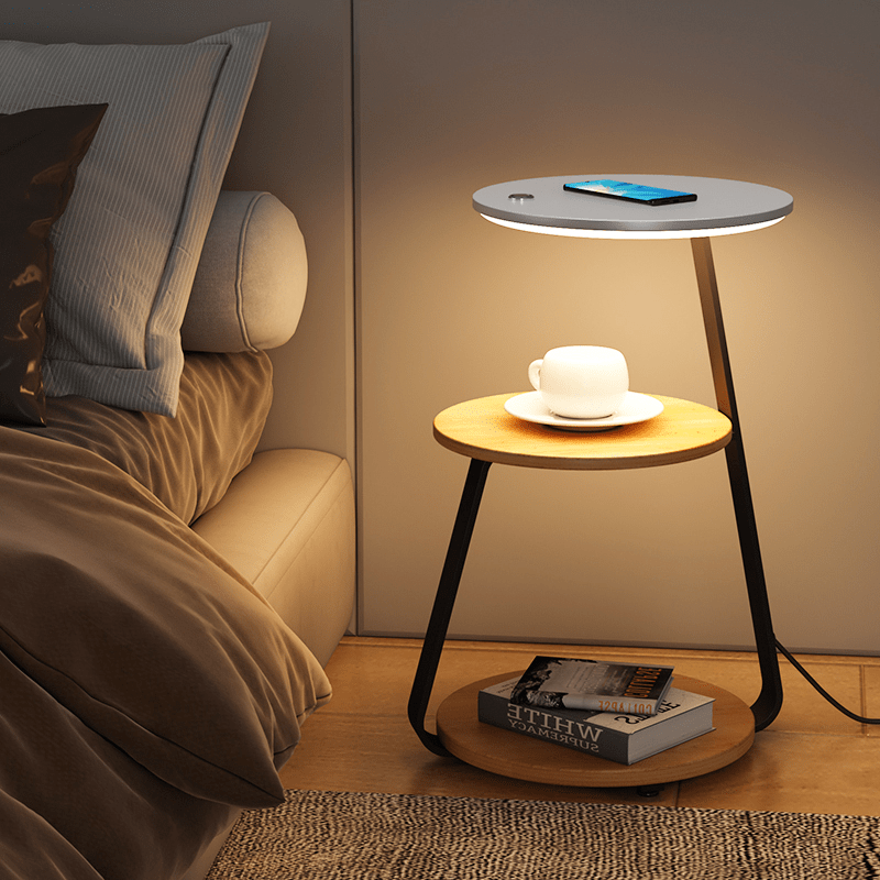 Table d'Appoint Idéale – Design Élégant et Fonctionnel avec Double Plateau pour Plus de Rangement