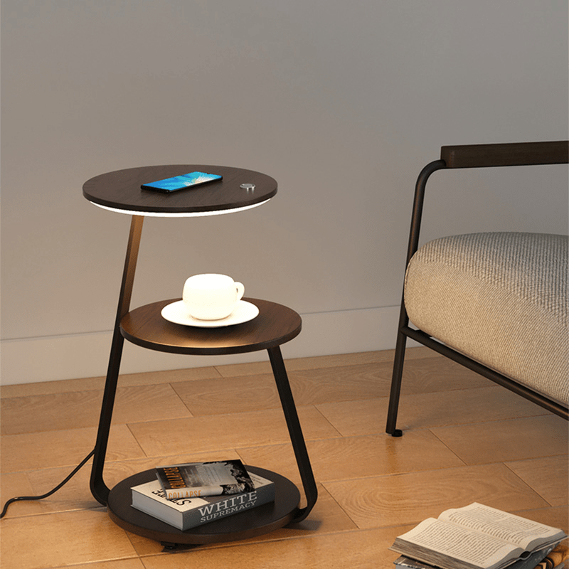 Table d'Appoint Idéale – Design Élégant et Fonctionnel avec Double Plateau pour Plus de Rangement