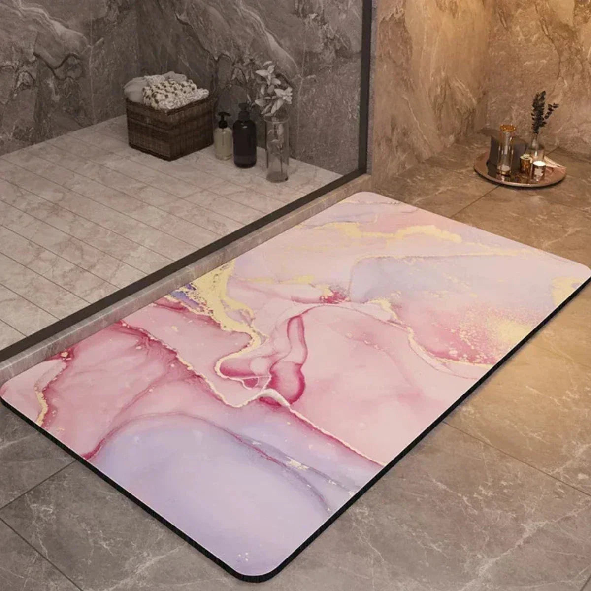 Tapis de Bain Antidérapant et Ultra-Absorbant - Séchage Rapide