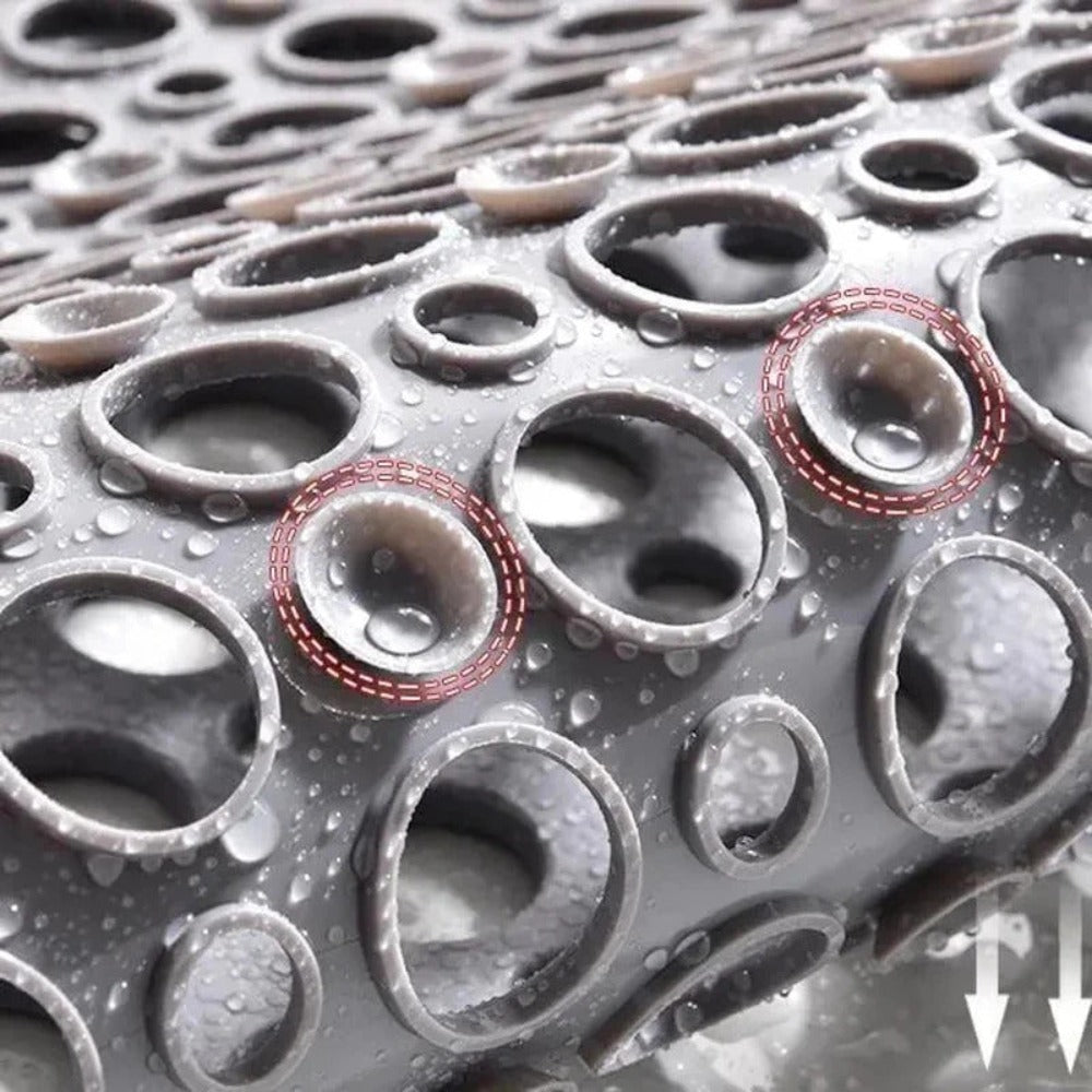 Tapis de Douche Antidérapant avec Ventouses - Sécurité et Hygiène