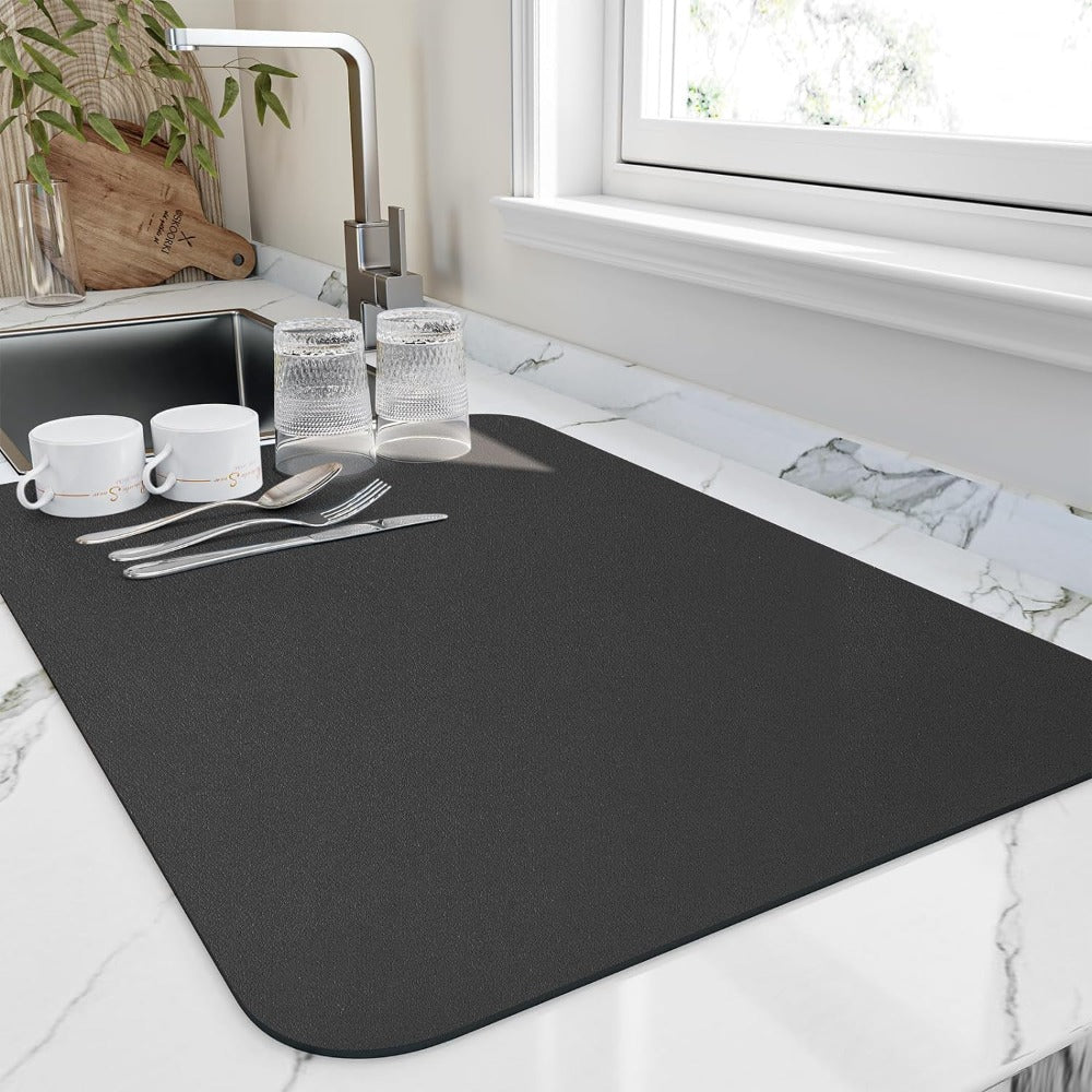 Tapis de Séchage Rapide pour Vaisselle - Ultra Absorbant et Compact