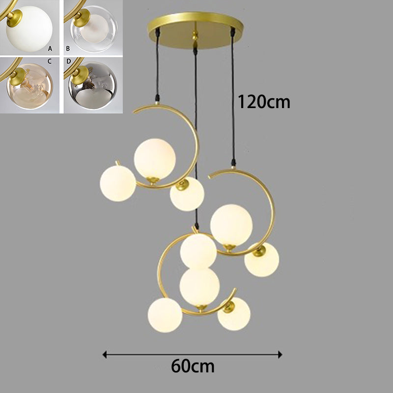 Suspension LED Moderne – Lampe Design en Verre et Acryl pour Salon et Salle à Manger
