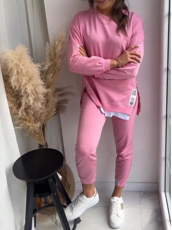 Ensemble Sweatshirt et Pantalon pour Femme - Confort et Élégance en Coton Polyester