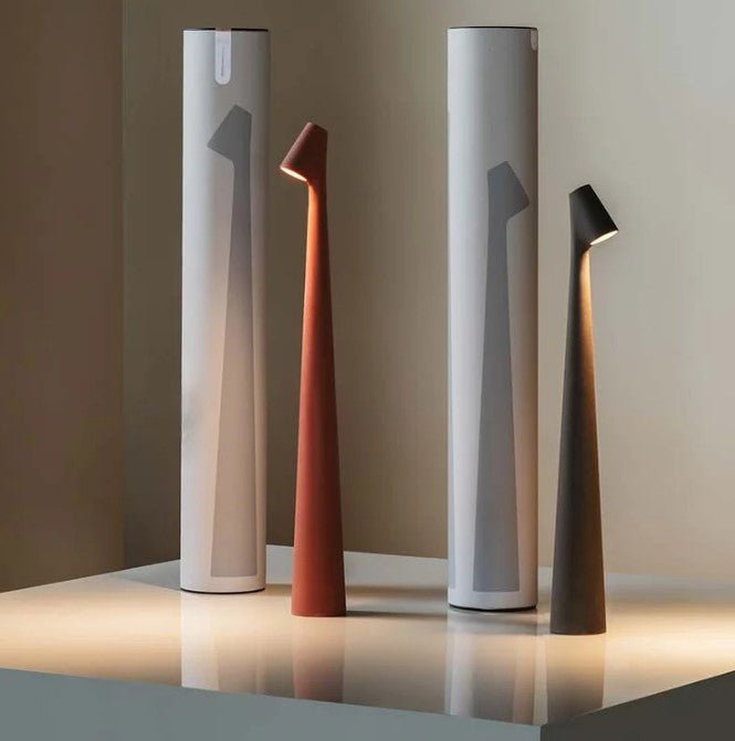 Lampe de Table Rechargeable - Design Élégant en Aluminium avec 3 Niveaux d'Intensité, Disponible en Plusieurs Couleurs