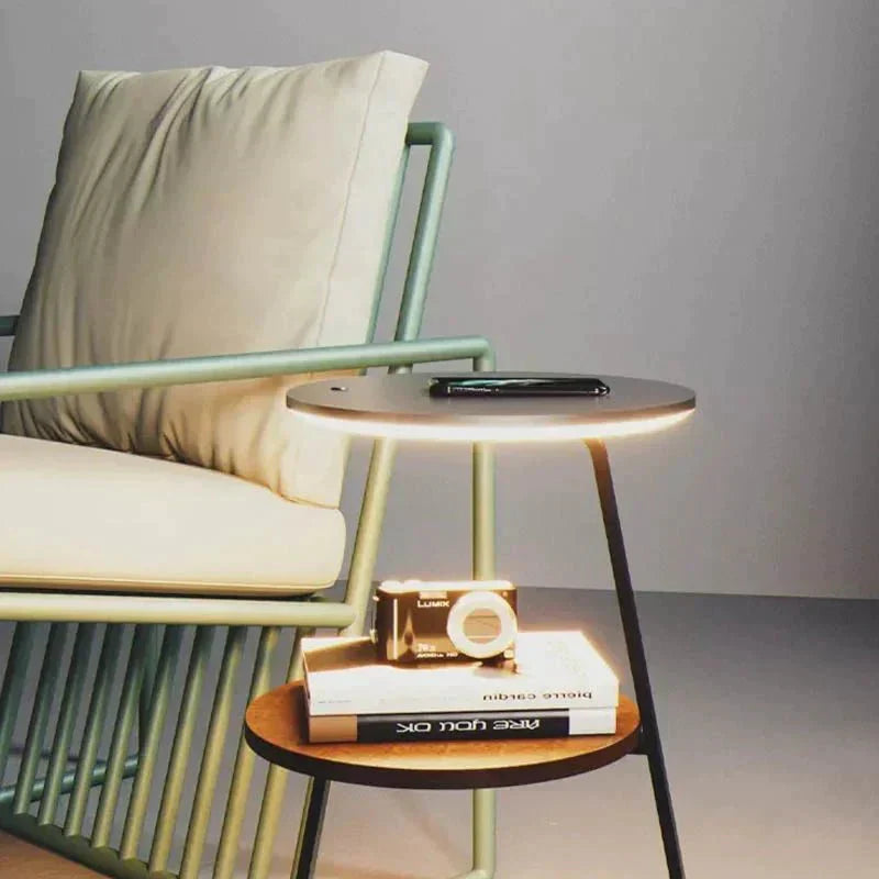 Table d'Appoint Idéale – Design Élégant et Fonctionnel avec Double Plateau pour Plus de Rangement