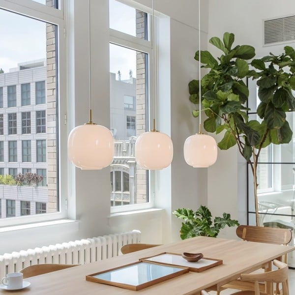 Suspension Moderne en Verre Opale Nordique - Lampe Élégante pour Votre Intérieur