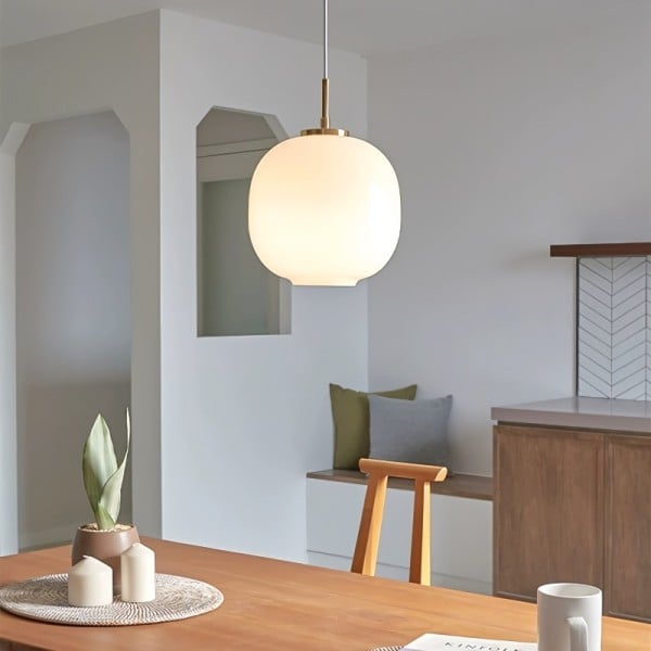 Suspension Moderne en Verre Opale Nordique - Lampe Élégante pour Votre Intérieur