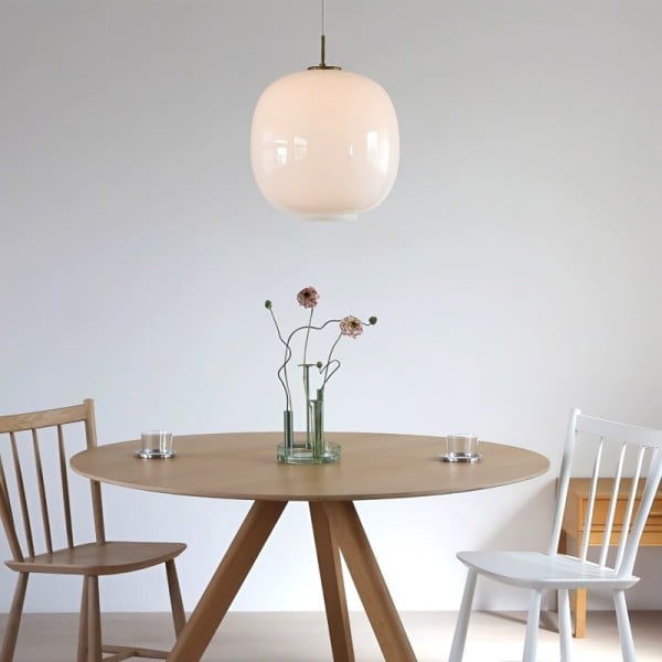 Suspension Moderne en Verre Opale Nordique - Lampe Élégante pour Votre Intérieur