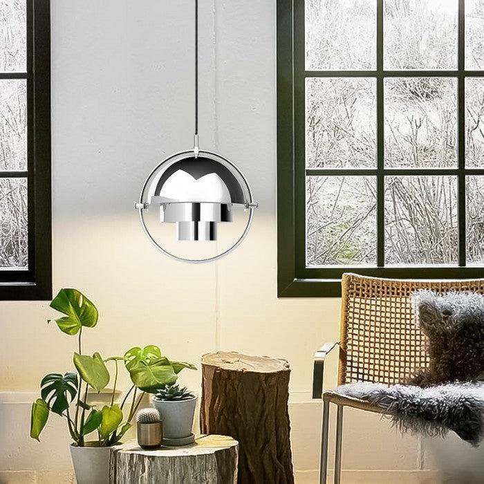 Lampe Pendante LED HanuGlo – Suspension Métallique Moderne à Multi-Couches Rotatives