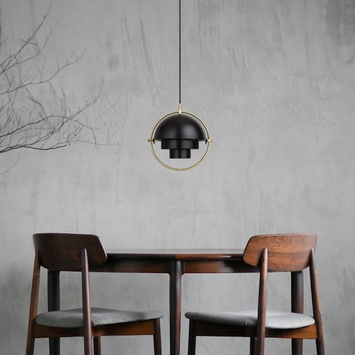 Lampe Pendante LED HanuGlo – Suspension Métallique Moderne à Multi-Couches Rotatives