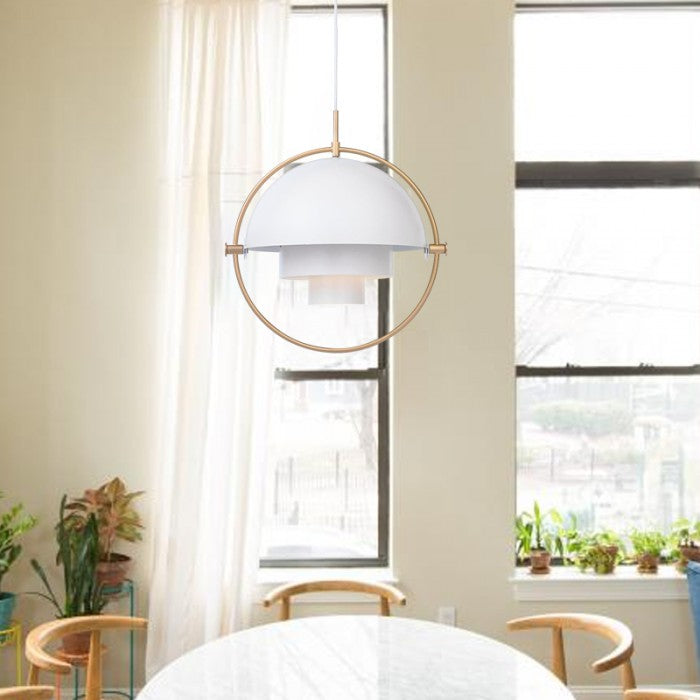 Lampe Pendante LED HanuGlo – Suspension Métallique Moderne à Multi-Couches Rotatives