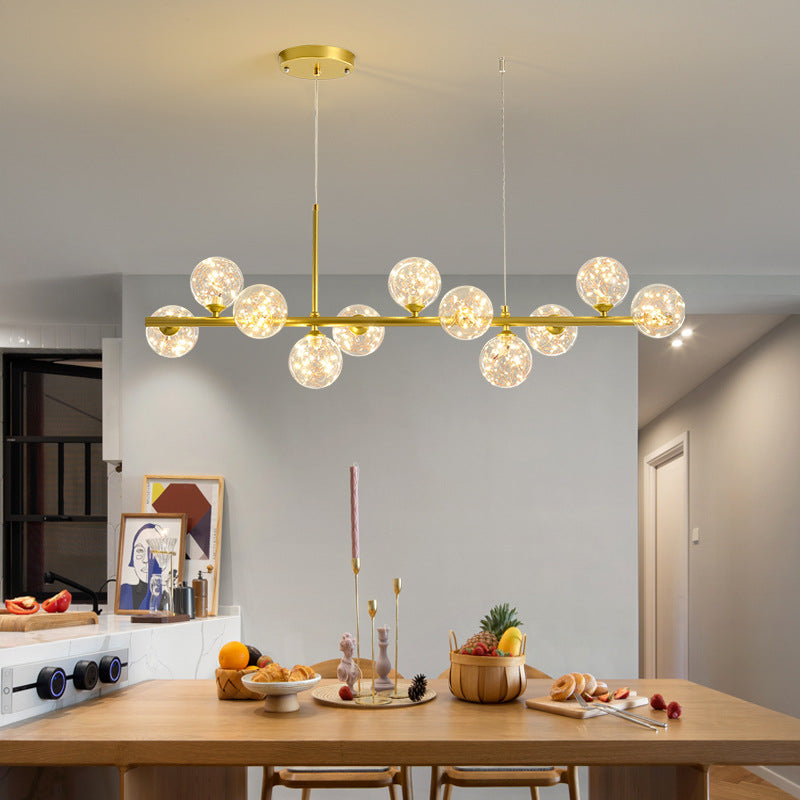 Armature - Pendelleuchte Luxueuse pour Salle à Manger, Élégance Moderne avec Verre et Métal