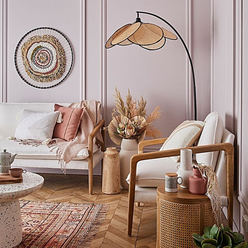 Lampe sur Pied en Rattan - Élégance Naturelle et Design Moderne