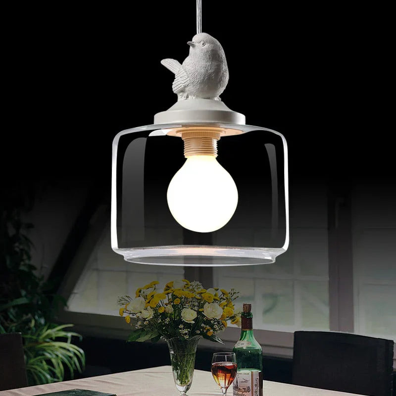 Suspension Élégante à Motif Oiseau – Design Naturel et Moderne