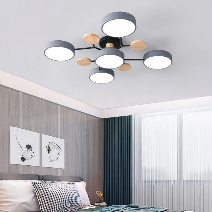 Lampe de plafond LED Nordic Branched Disc - Élégance et chaleur dans votre intérieur
