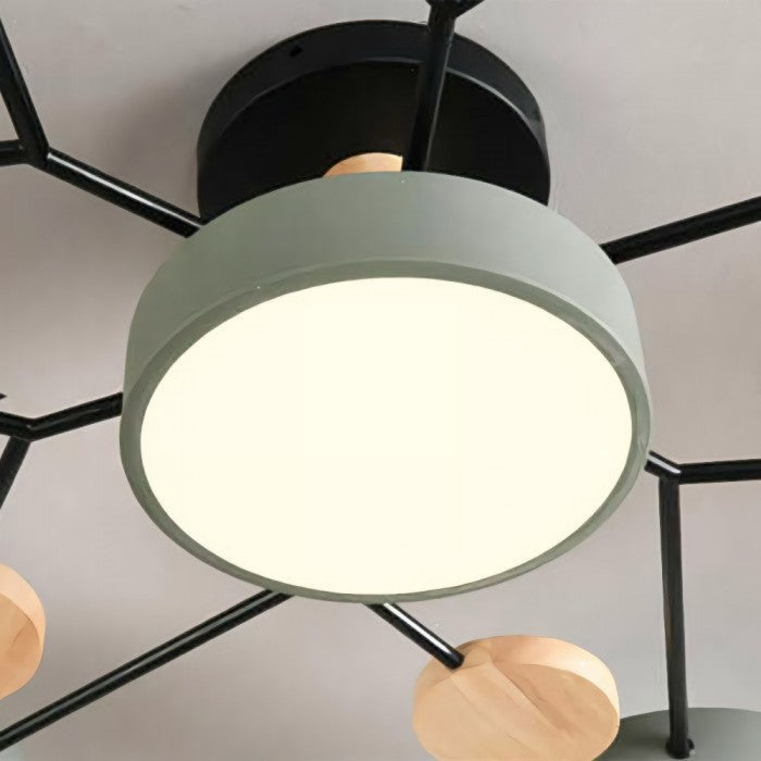 Lampe de plafond LED Nordic Branched Disc - Élégance et chaleur dans votre intérieur