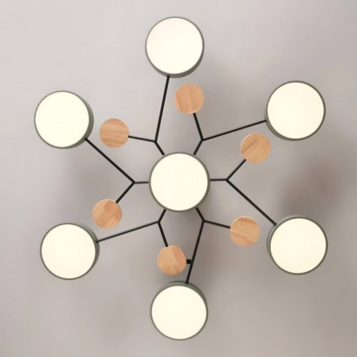 Lampe de plafond LED Nordic Branched Disc - Élégance et chaleur dans votre intérieur