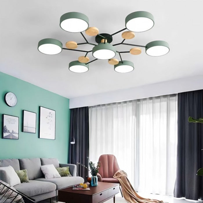 Lampe de plafond LED Nordic Branched Disc - Élégance et chaleur dans votre intérieur