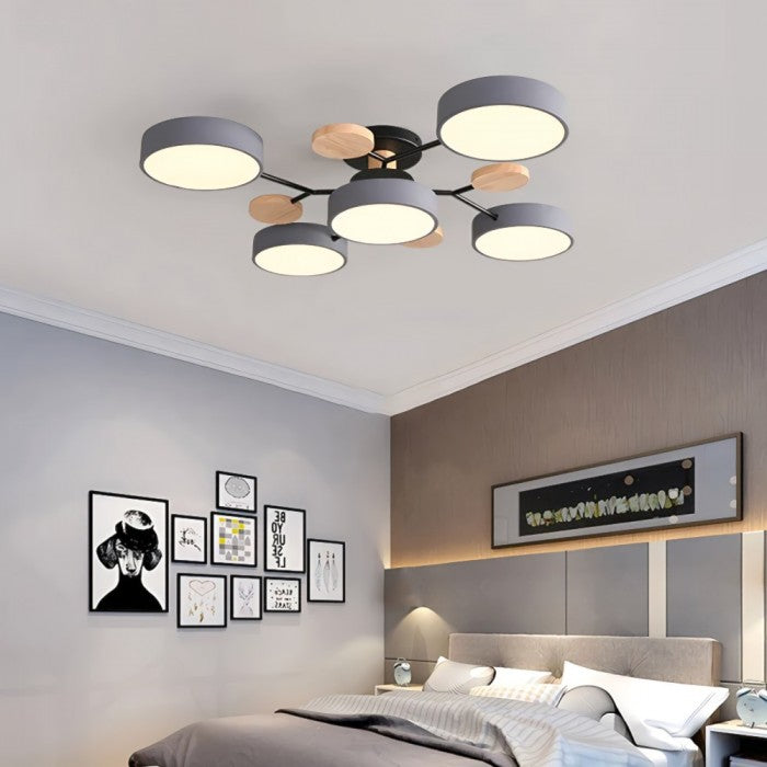 Lampe de plafond LED Nordic Branched Disc - Élégance et chaleur dans votre intérieur