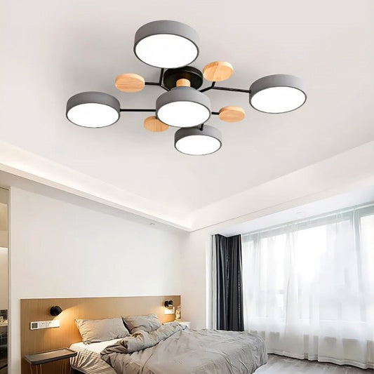Lampe de plafond LED Nordic Branched Disc - Élégance et chaleur dans votre intérieur