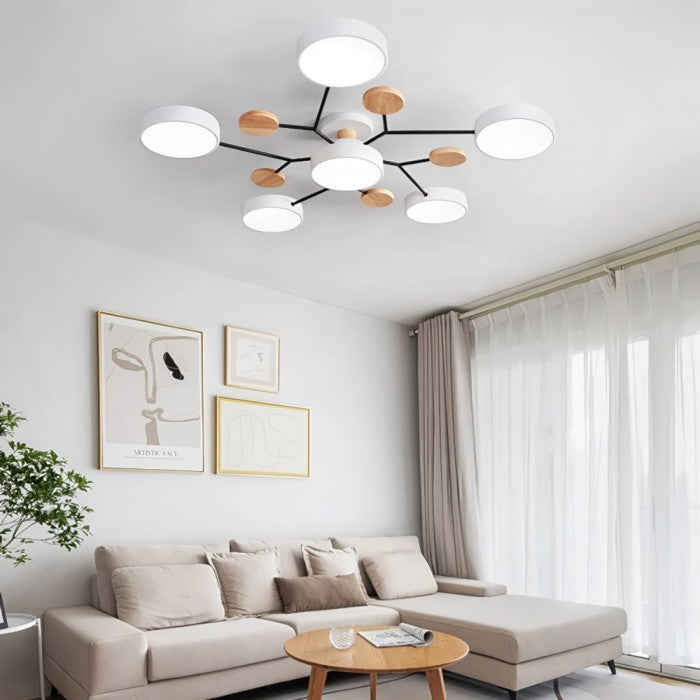 Lampe de plafond LED Nordic Branched Disc - Élégance et chaleur dans votre intérieur