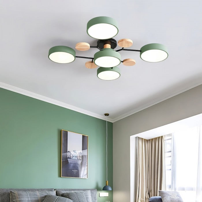 Lampe de plafond LED Nordic Branched Disc - Élégance et chaleur dans votre intérieur