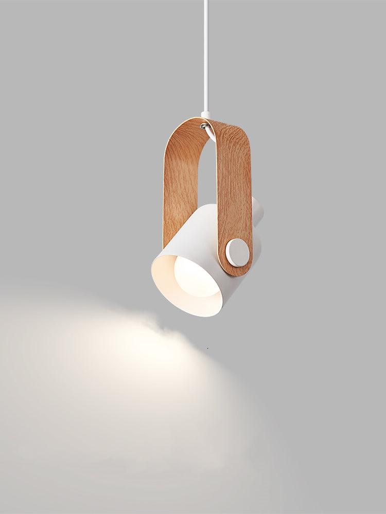 Spot Plafonnier Nordic en Bois et Métal – Éclairage Suspendu Élégant et Minimaliste