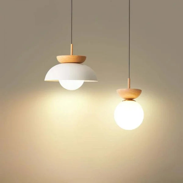 Suspension Nordic en Bois Mi-Dur – Lampe Moderne et Élégante