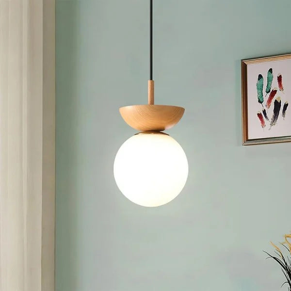 Suspension Nordic en Bois Mi-Dur – Lampe Moderne et Élégante