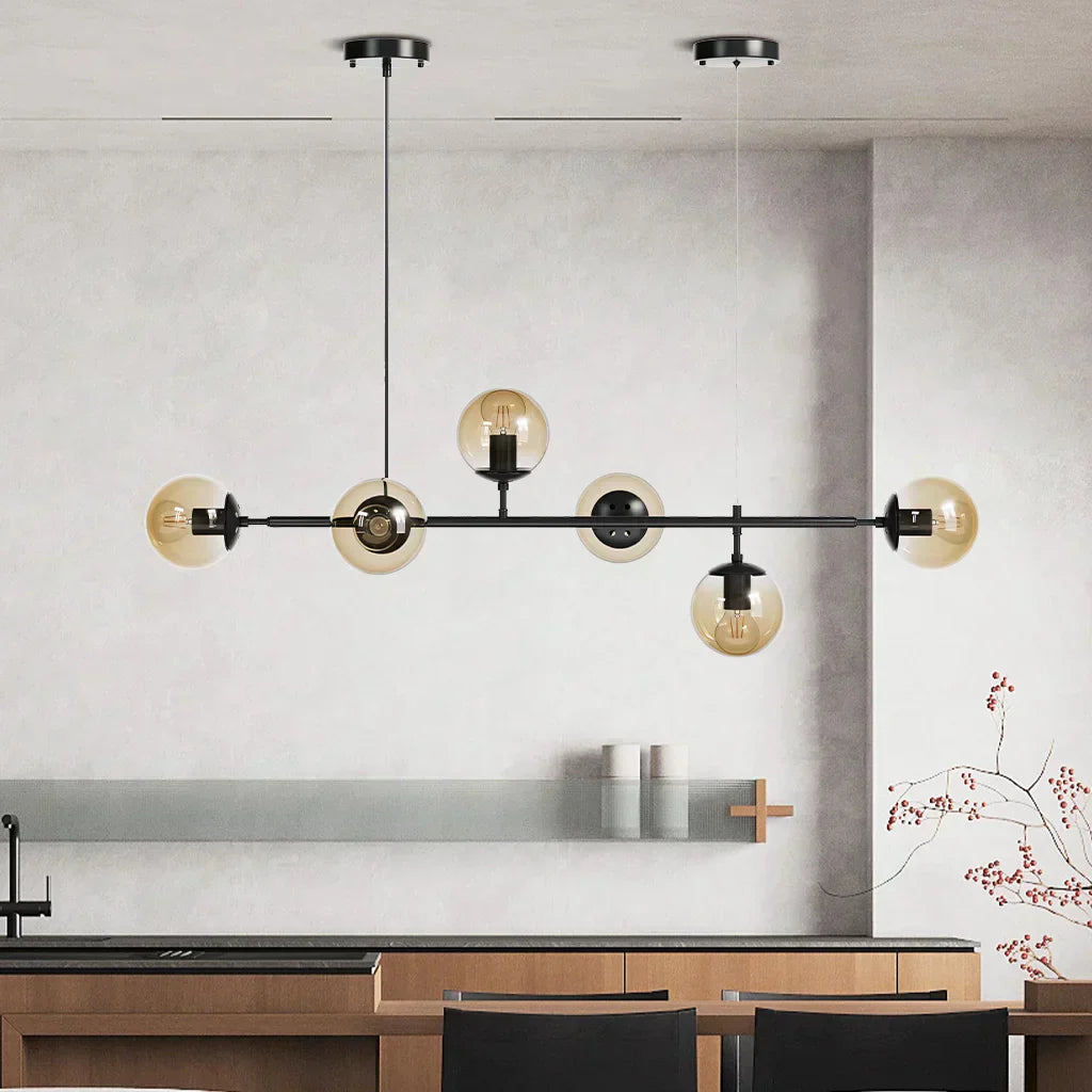 Suspension Orb - Lampe Moderne avec Boules en Verre, Design Élégant en Or ou Noir