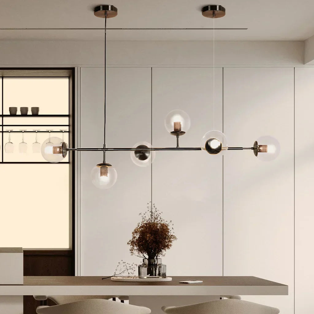 Suspension Orb - Lampe Moderne avec Boules en Verre, Design Élégant en Or ou Noir