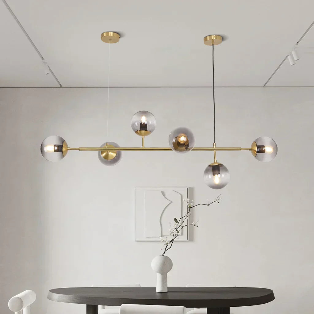 Suspension Orb - Lampe Moderne avec Boules en Verre, Design Élégant en Or ou Noir