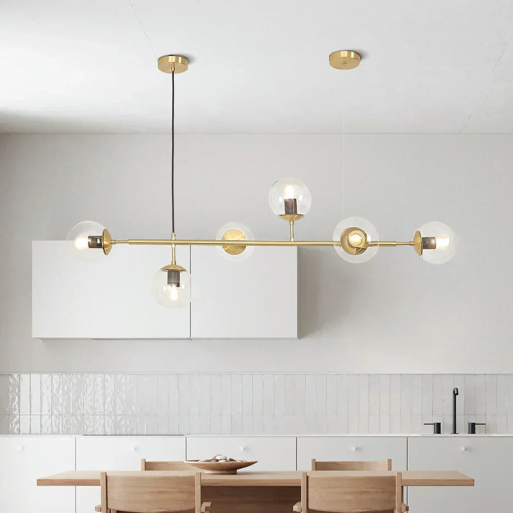 Suspension Orb - Lampe Moderne avec Boules en Verre, Design Élégant en Or ou Noir