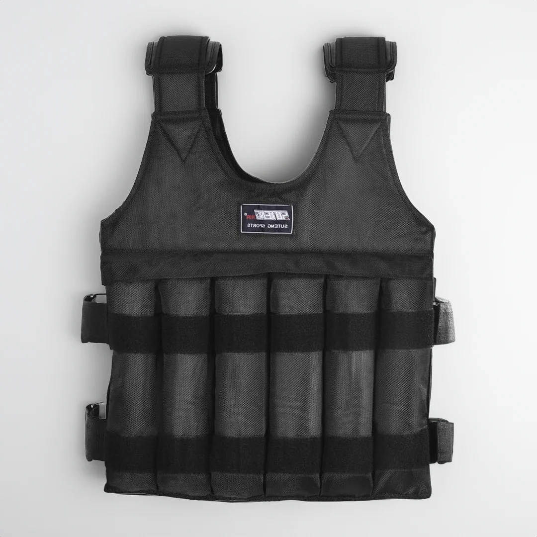 Gilet lesté ajustable 50 kg pour musculation et entraînement intensif – PowerVest Pro
