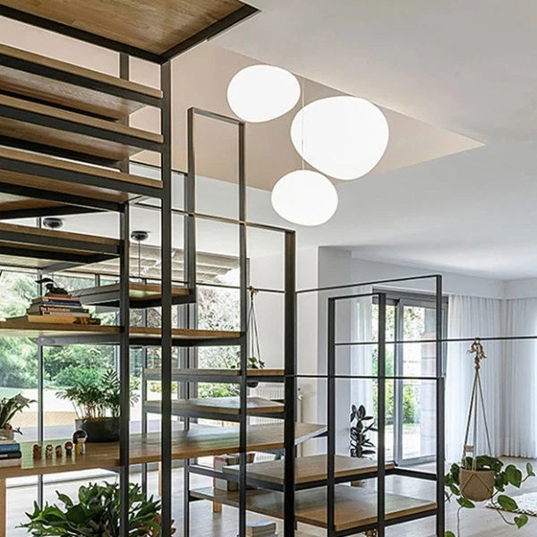 Suspension Nado en Verre Satiné – Design Minimaliste, Lumière Douce, Différents Tailles