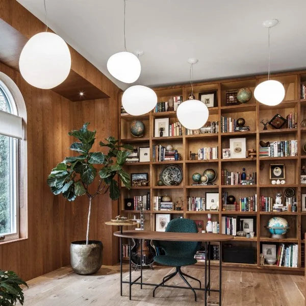 Suspension Nado en Verre Satiné – Design Minimaliste, Lumière Douce, Différents Tailles