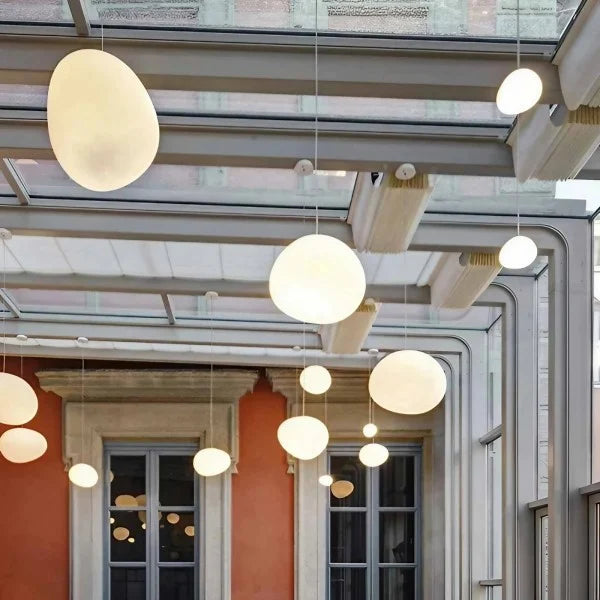 Suspension Nado en Verre Satiné – Design Minimaliste, Lumière Douce, Différents Tailles