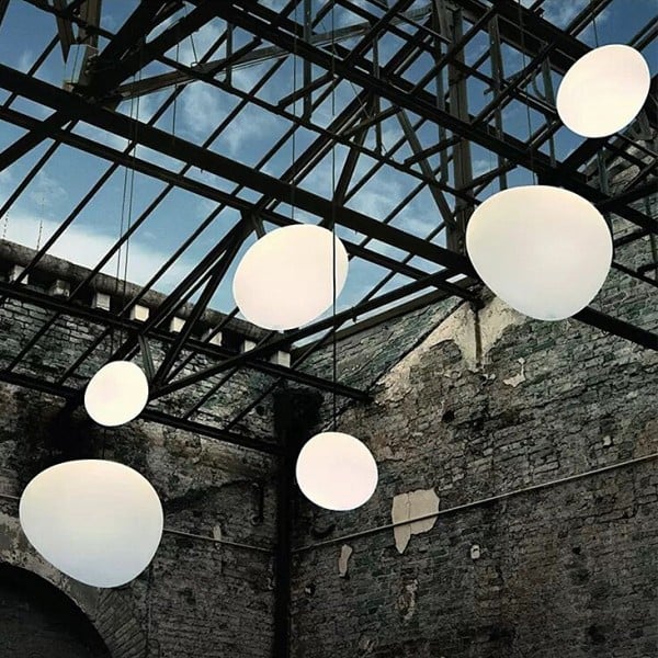 Suspension Nado en Verre Satiné – Design Minimaliste, Lumière Douce, Différents Tailles